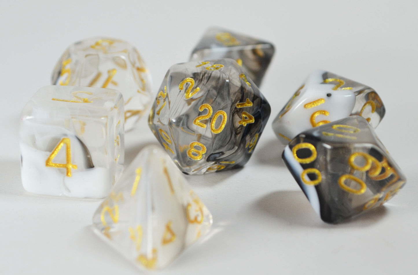 Black and White Swirl - True Strike Dice