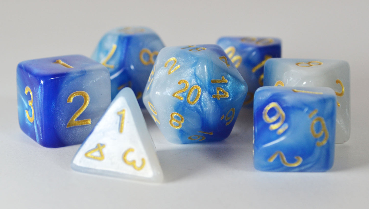 Blue Glitter Marble - True Strike Dice
