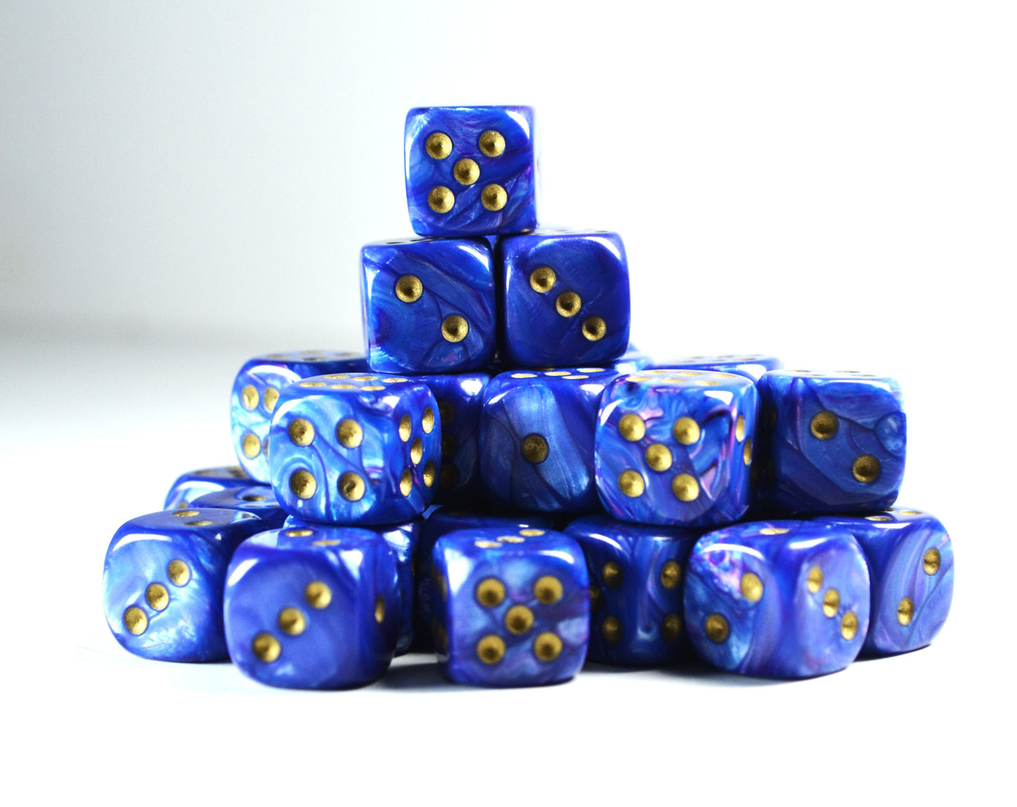 Lustrous Purple Gold D6 Set - True Strike Dice