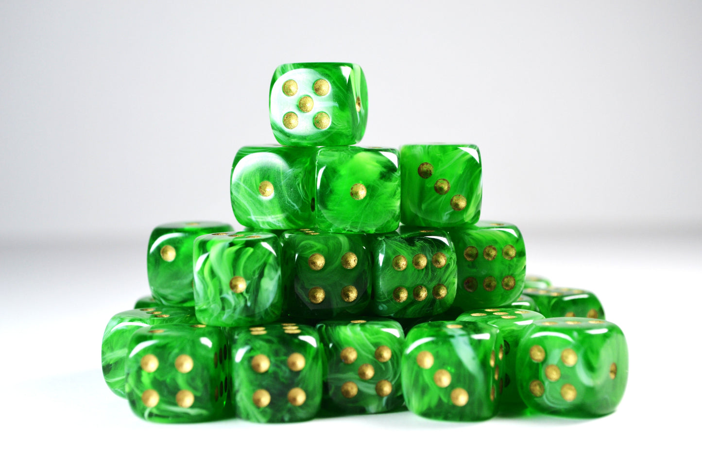 Vortex Green Gold D6 Set - True Strike Dice