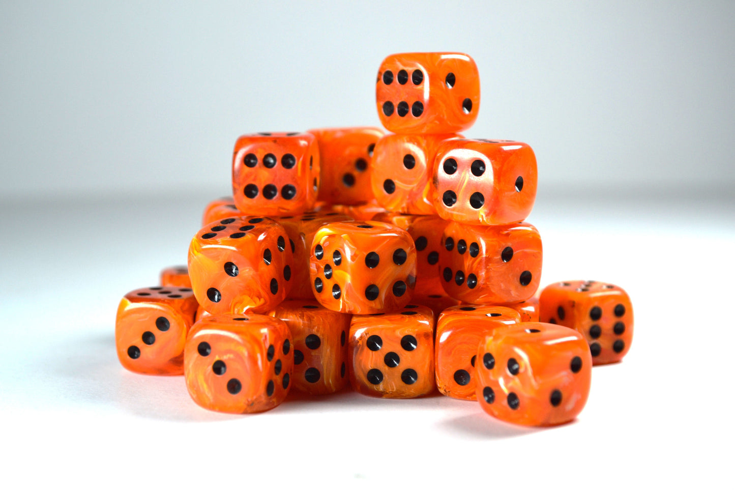Vortex Orange Black D6 Set - True Strike Dice