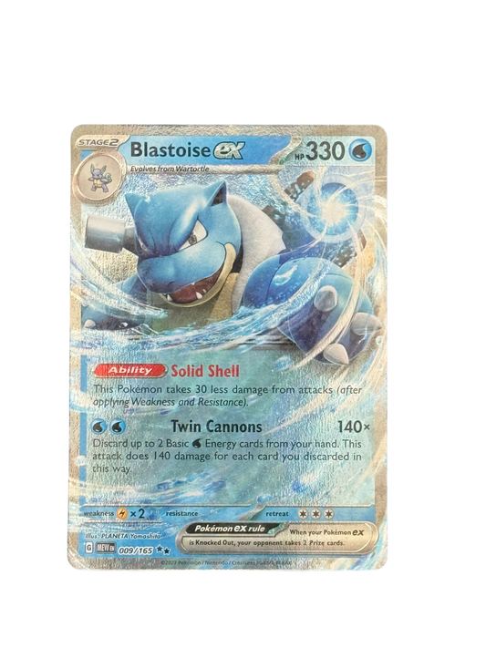 Blastoise ex 009/165 English - Double Rare
