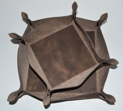 Small Leather Dice Tray