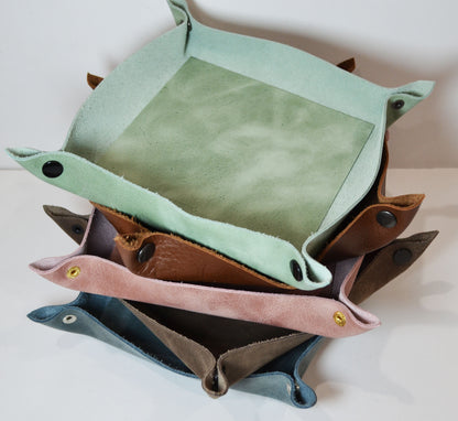 Small Leather Dice Tray