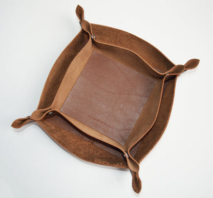Large Leather Dice Tray