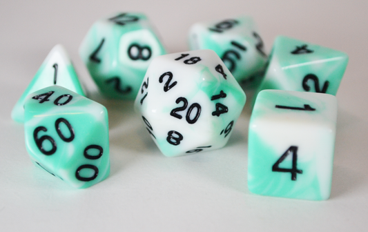 Green and White Marble