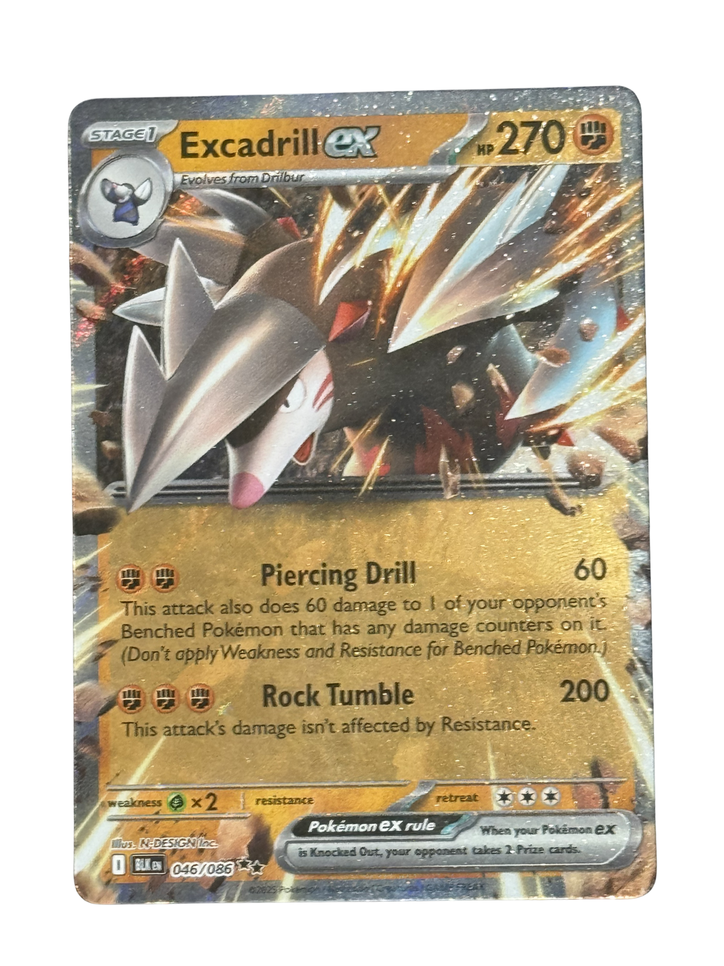 Excadrill ex 046/086 English - Double Rare